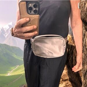 Silver Silversea Gray Belt Bag